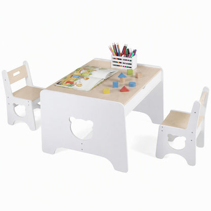 Kids Table and Chair Set, Wooden Children Activity Table