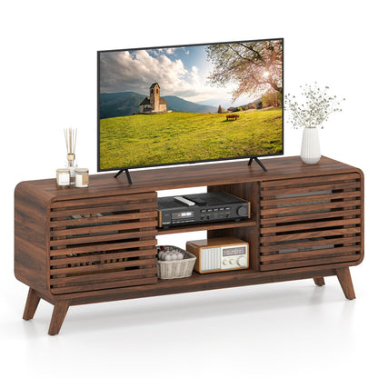 TV Stand Cabinet for 65 Inch TVs with Sliding Doors