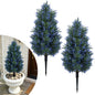 2 Pack 100cm Artificial Lavender Topiary Trees with Ground Spikes