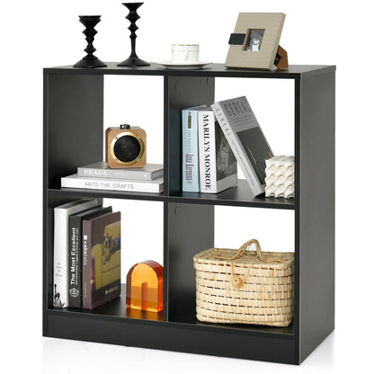 4-cube Wooden Storage Cabinet with Anti-Toppling Device