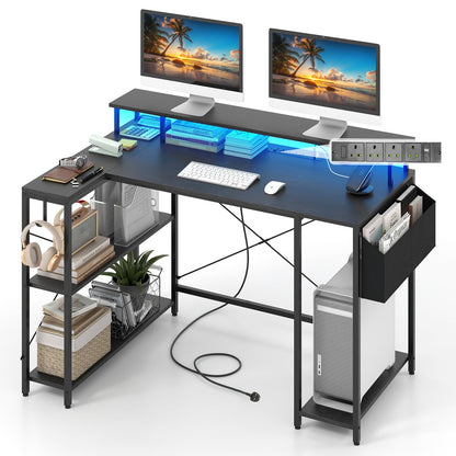 L-Shaped Computer Desk, 120CM Large Corner Desk Writing Study Table