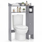 Over Toilet Storage Cabinet with Paper Holder and Removable Shelves for Bathroom