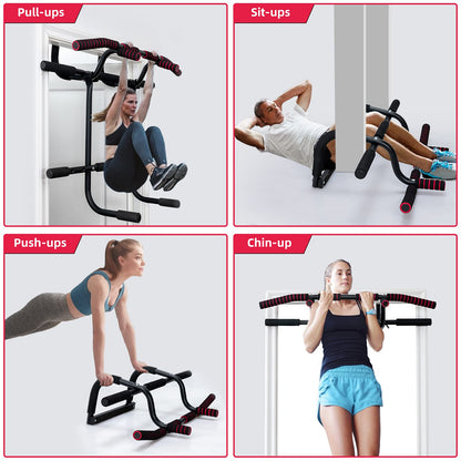 Doorway Pull up Bar Strength Training with Power Ropes and Foam Padded Handles