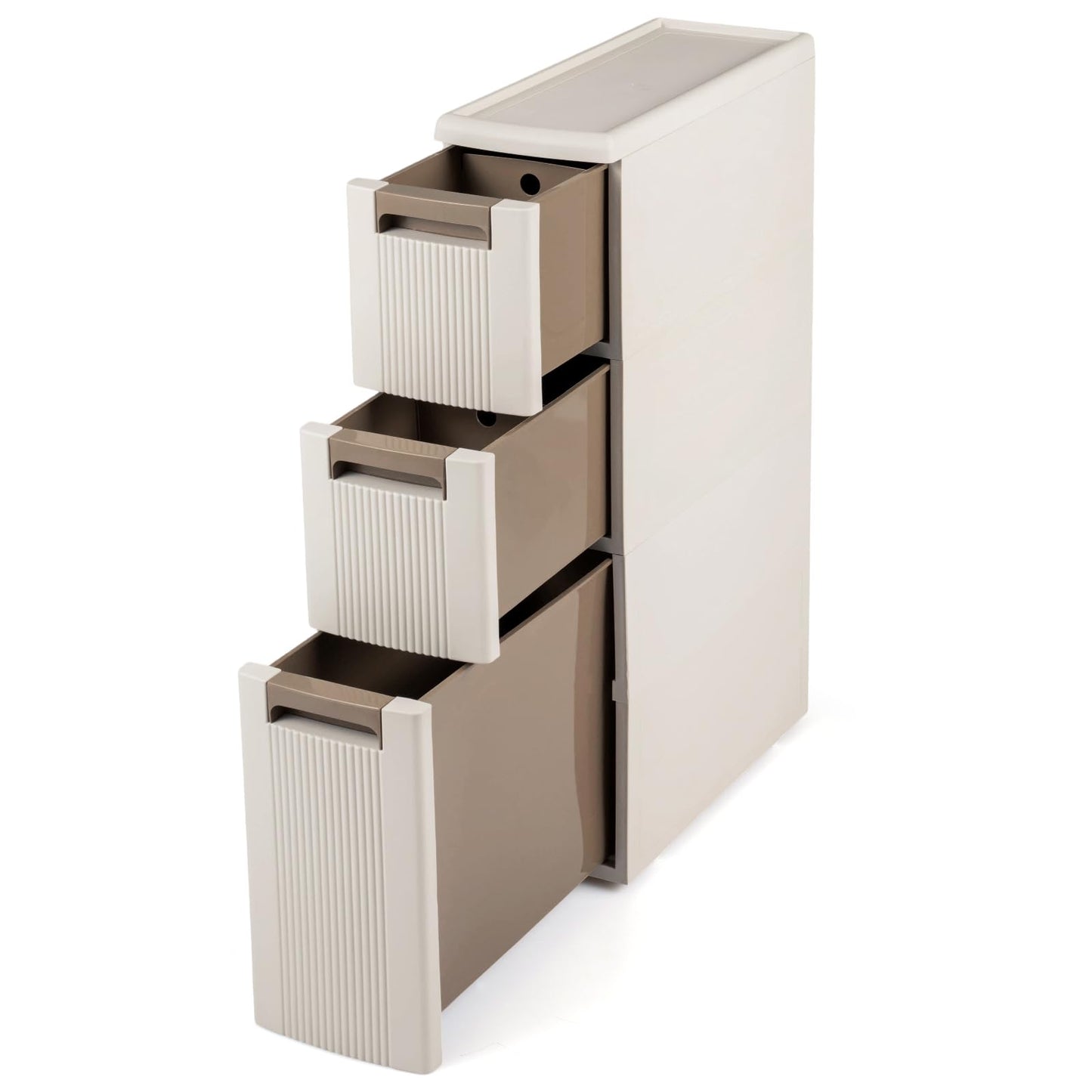 Slim Bathroom Floor Cabinet with 2/3/4 Drawers on Wheels