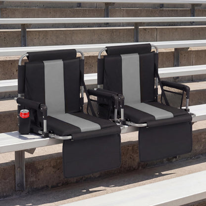 Foldable Stadium Seat, Padded Camping Chair with Back Support