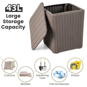 Waterproof Deck Boxes with Removable Sit-on Lid