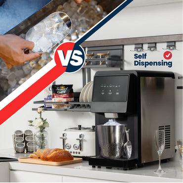 26kg(60lbs)/24H Ice Making Machine Self Dispensing Countertop Nugget Ice Maker