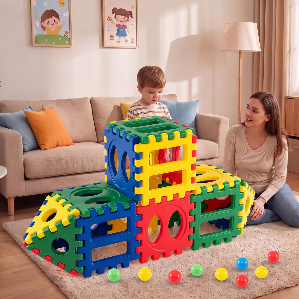 32 Pieces Jumbo Building Blocks for Kids