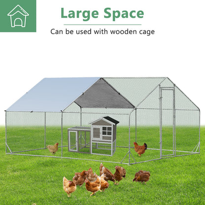 Large Spire Shaped Chicken Coop with Sun Protective Cover