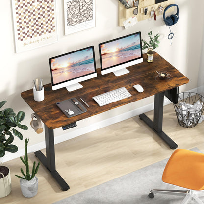 140 x 60 CM Height Adjustable Standing Desk with 3 Memory Heights