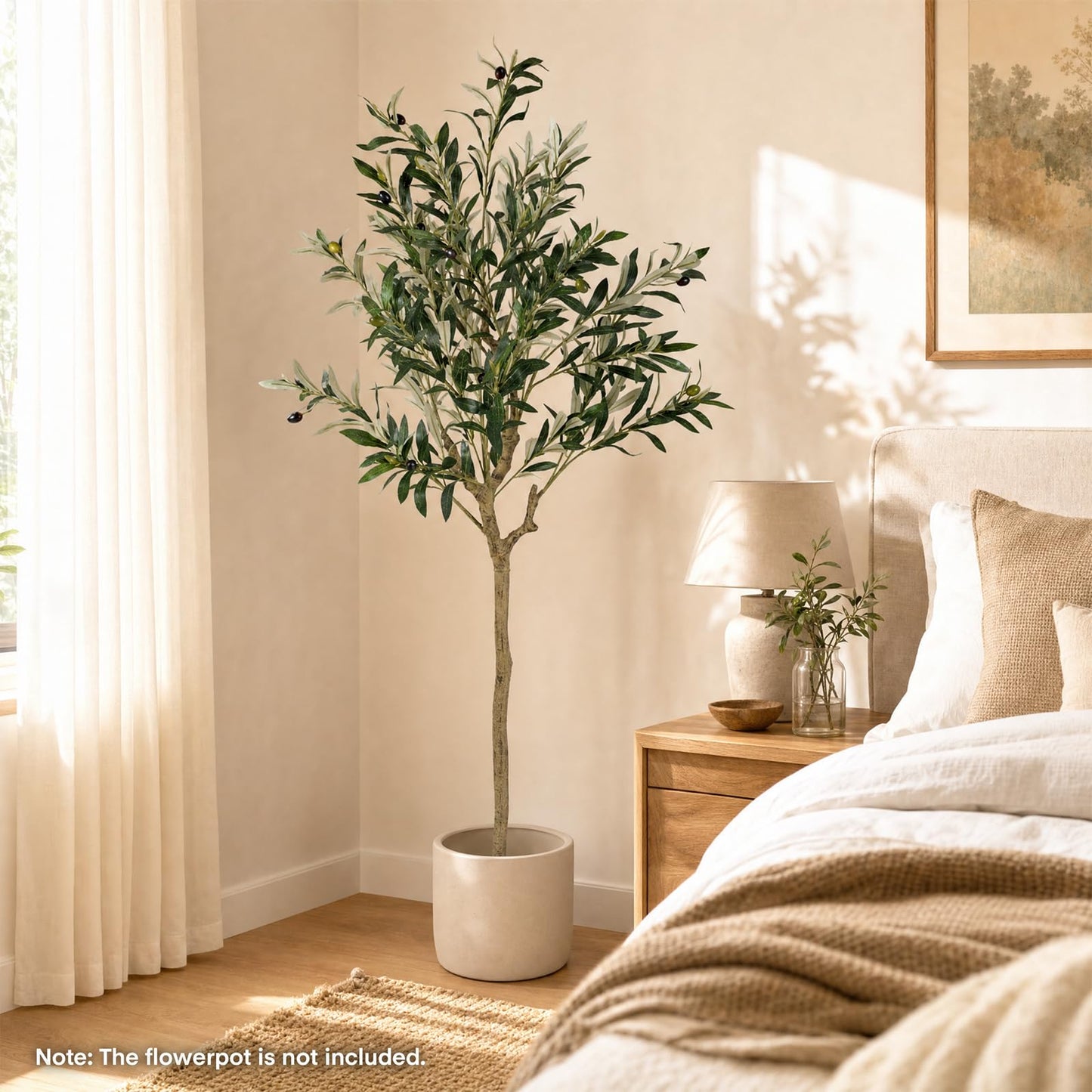 150 cm Artificial Olive Tree with 24 Olive Fruits and 576 Silk Leaves