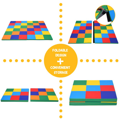 Toddler Play Mat, Foldable Patchwork Baby Floor Mats