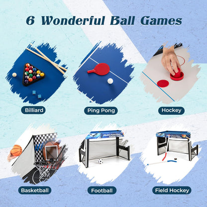10-in-1 Multi-Sports Games Table, Combo Tables with Table Tennis, Basketball, Soccer, Hockey, Billiard, Archery, Shooting, Darts