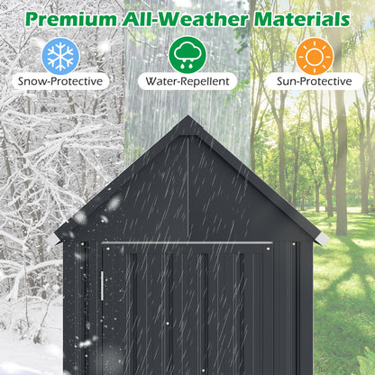 3 x 2FT Metal Garden Storage Shed with 3 Adjustable Shelves