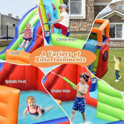 Outdoor 6 in 1 Inflatable Water Slide with Water Guns
