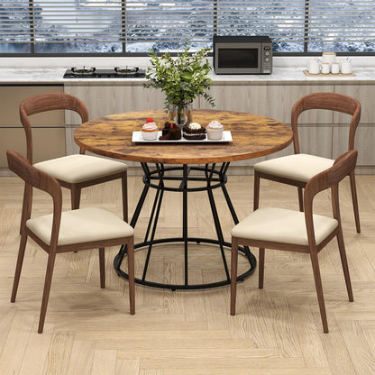 118cm Dining Table for 4-6 People, Round Kitchen Table