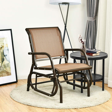 Metal Frame Single Garden Glider Chair