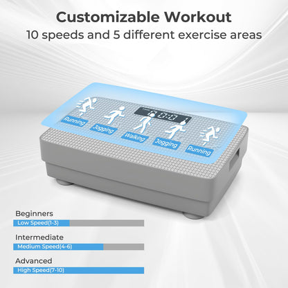 Vibration Plate Exercise Machine with Gravity Sensor and Remote Control