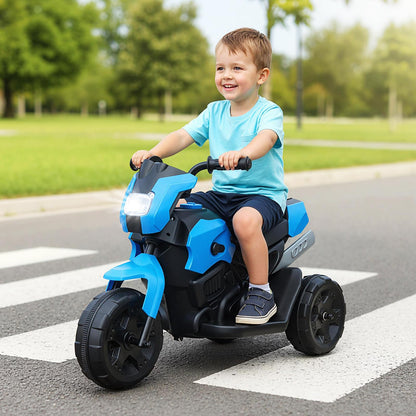 6V Kids 3-Wheel Ride on Motorbike with LED Headlight for Boys Girls Aged 37-72 Months