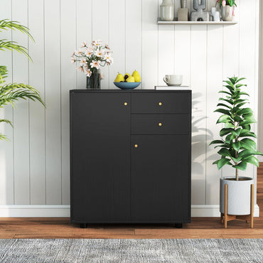 Kitchen Sideboard Buffet Cabinet with 3 Adjustable Shelves