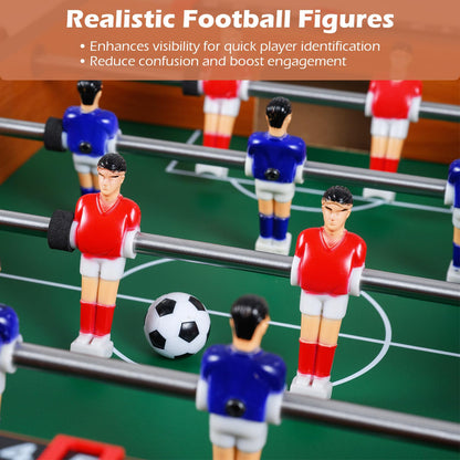 Table Top Football Game, 51 x 31cm Foosball Table with 2 Balls, Score Keepers