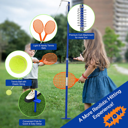 3 Level Height Adjustable Portable Tetherball Set with Ball