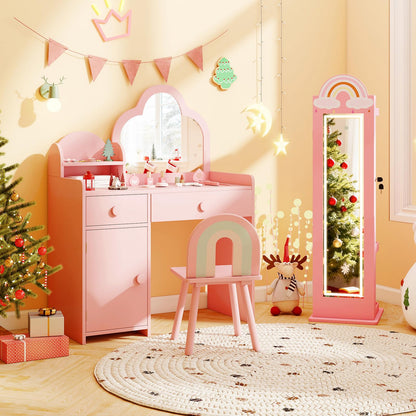 Kids Jewelry Cabinet Standing Children Jewelry Organizer