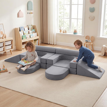 10 PCS Modular Kids Play Couch Toddler Climb and Crawl Foam Playset