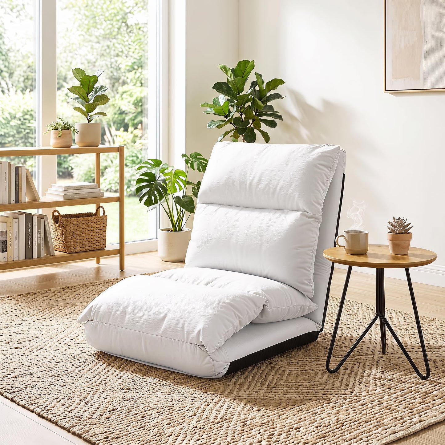 2-In-1 Adjustable Single Lazy Sofa Bed Chair