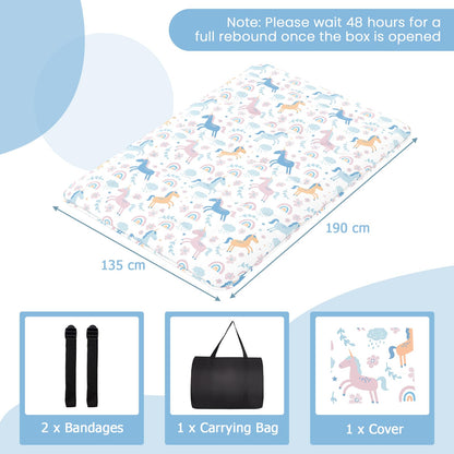 Japanese Floor Mattress with Washable Cover and Carry Bag