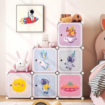 8-cube Baby Closet Organizer with Doors and Hanging Section