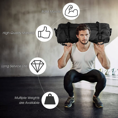 27 KG Heavy Duty Adjustable Training Sandbag of 1680D Oxford Cloth 500D PVC Net Cloth