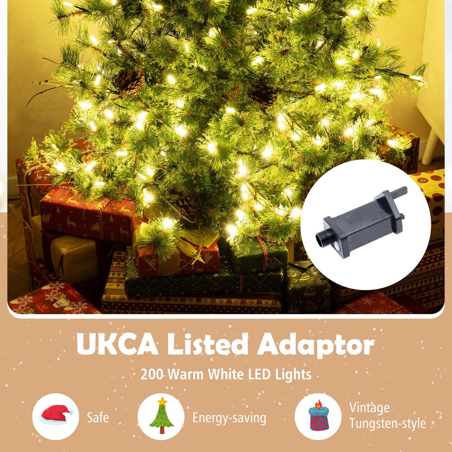 Artificial Christmas Tree with Branch Tips and Needles