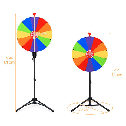 60 CM Portable and Height Adjustable Spinning Wheel with Folding Tripod Stand