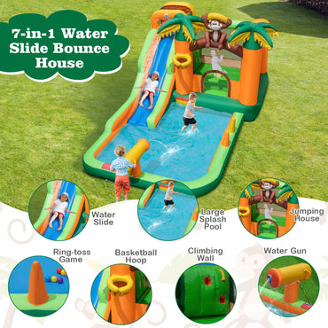 Tropical Themed Kids Bouncy Castle Jumper House for Summer Outdoor Play