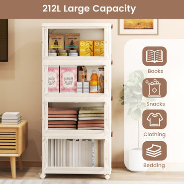 Stackable Storage Containers with Wheels and Lit