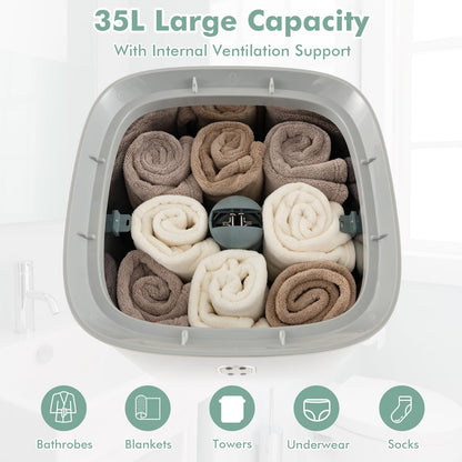 20/35L Large Towel Warmer Bucket with PTC Heater and Fragrant Disc Holder