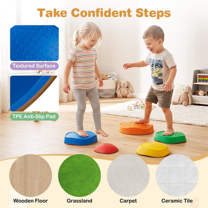 Kids Stepping Stones, Stackable Balance Blocks