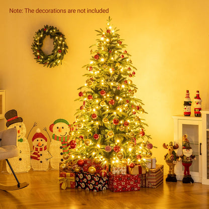 Pre-Lit Artificial Christmas Tree, Hinged Xmas Tree