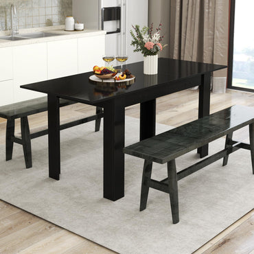 Extendable Dining Table with Adjustable Tabletop