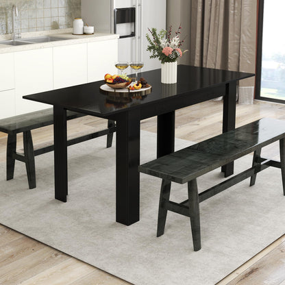 Extendable Dining Table with Adjustable Tabletop