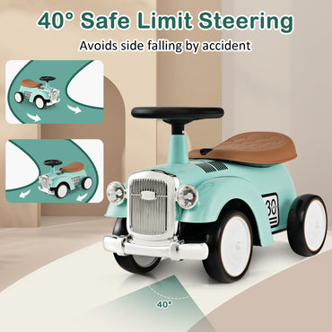 Toddler Foot to Floor Sliding Walker with Under seat Storage