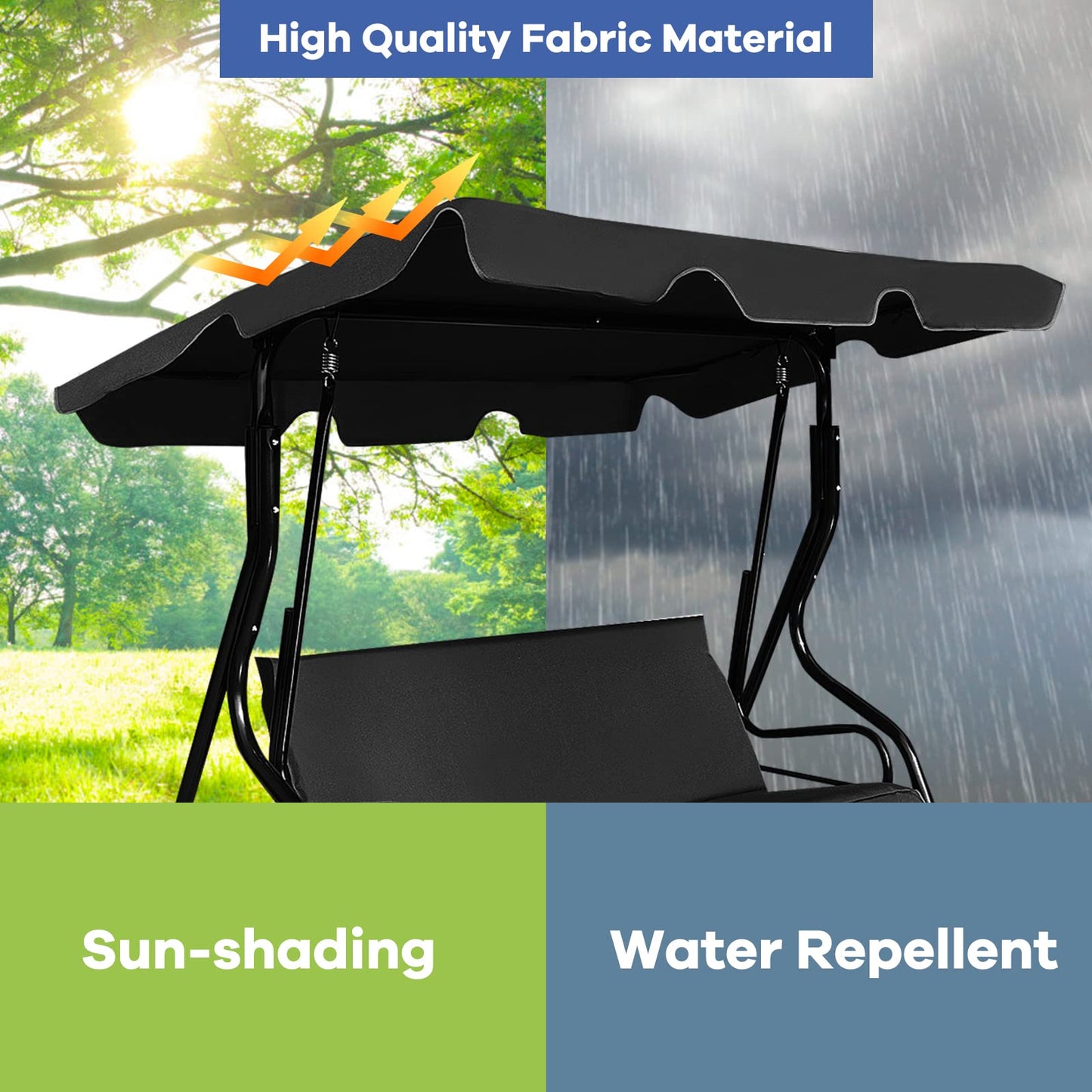 Outdoor 3 Seater Garden Swing Chair