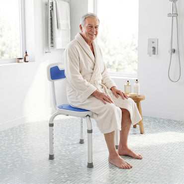 U-Shaped Shower Chair, 6-Level Height Adjustable Aluminium Shower Stool