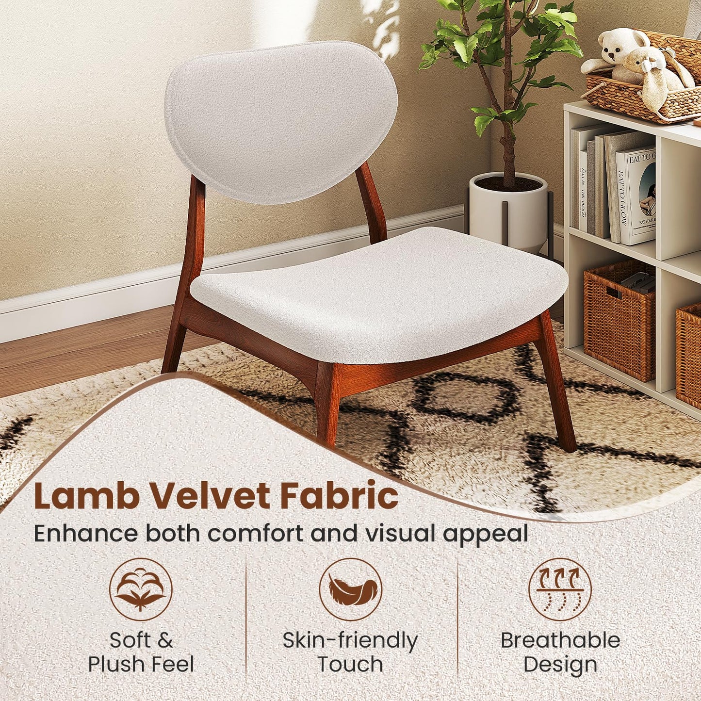 Accent Chairs Set of 2 with Side Table for Bedroom Waiting Room