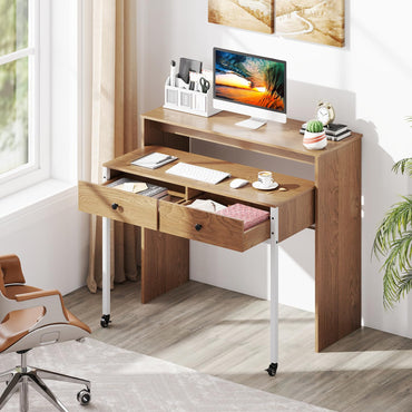 Extending Computer Desk with 2 Storage Drawers