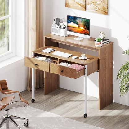 Extending Computer Desk with 2 Storage Drawers