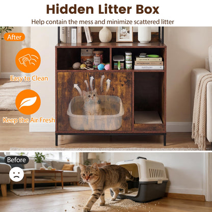 Cat Litter Box Enclosure, Hidden Cats Washroom Furniture