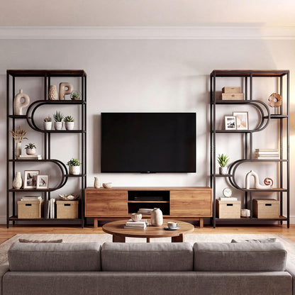 8-Tier Bookshelf Tall Etagere Bookcase with Open Storage Shelves