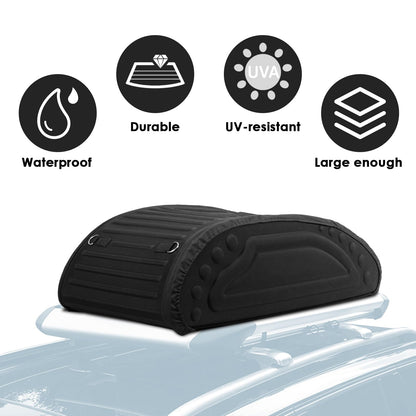 14 Cubic Feet/400L Car Roof Bag, Waterproof Foldable Roofing Cargo Carrier with 4 Reinforced Straps